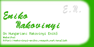 eniko makovinyi business card